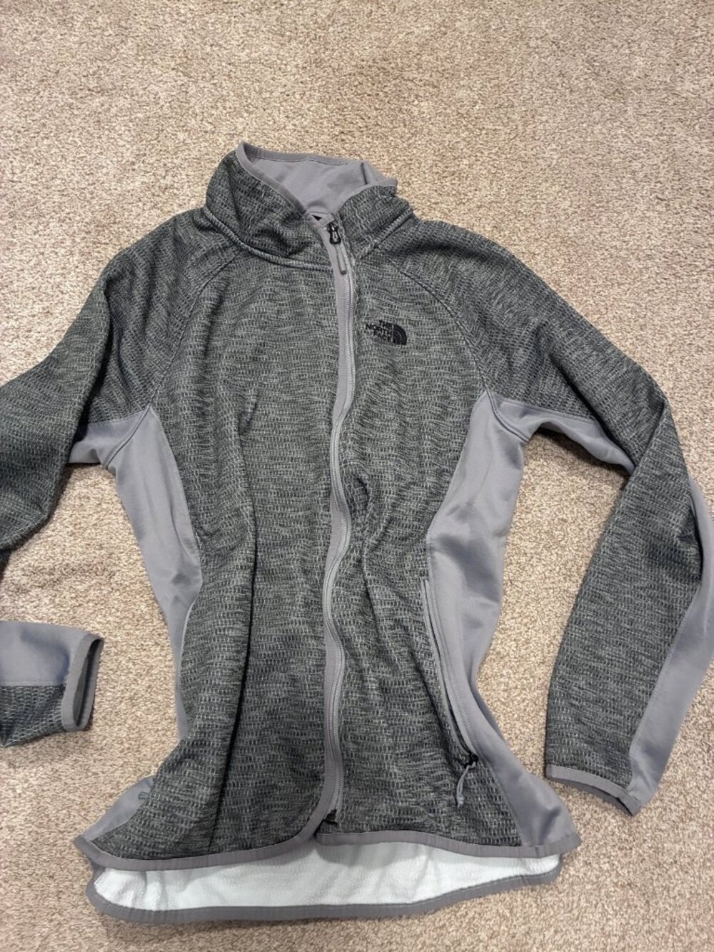 The North Face Women's Gray Full Zip Fleece Jacket XL
